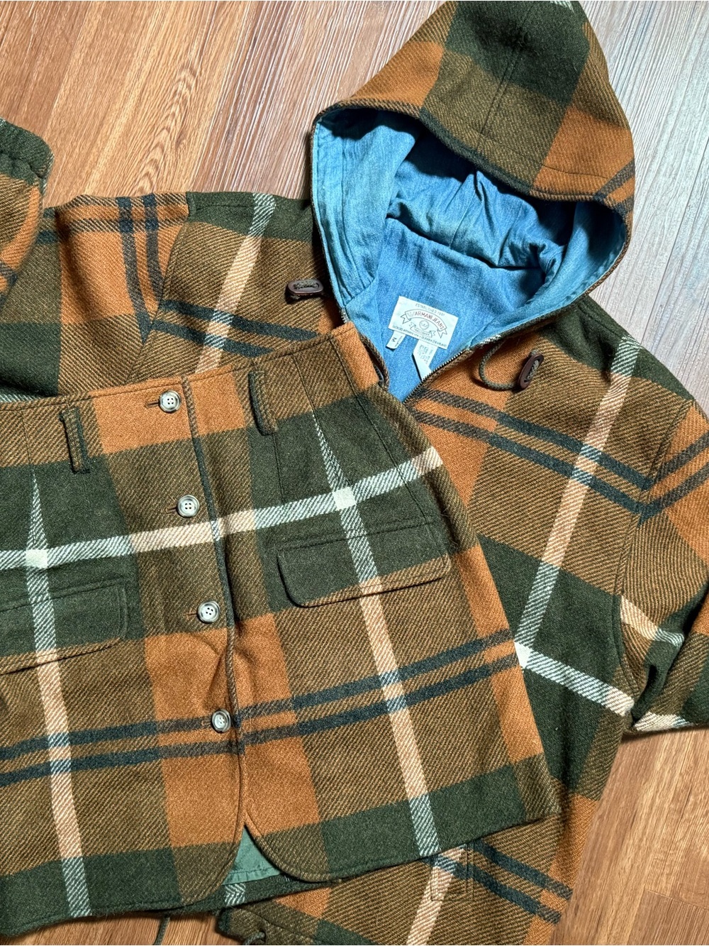 Vintage 1990’s Armani Jeans Wool/Denim Jacket and Skirt Set